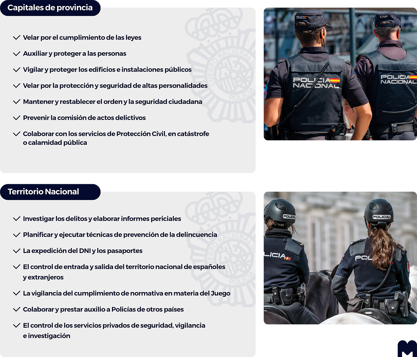 funciones policía nacional